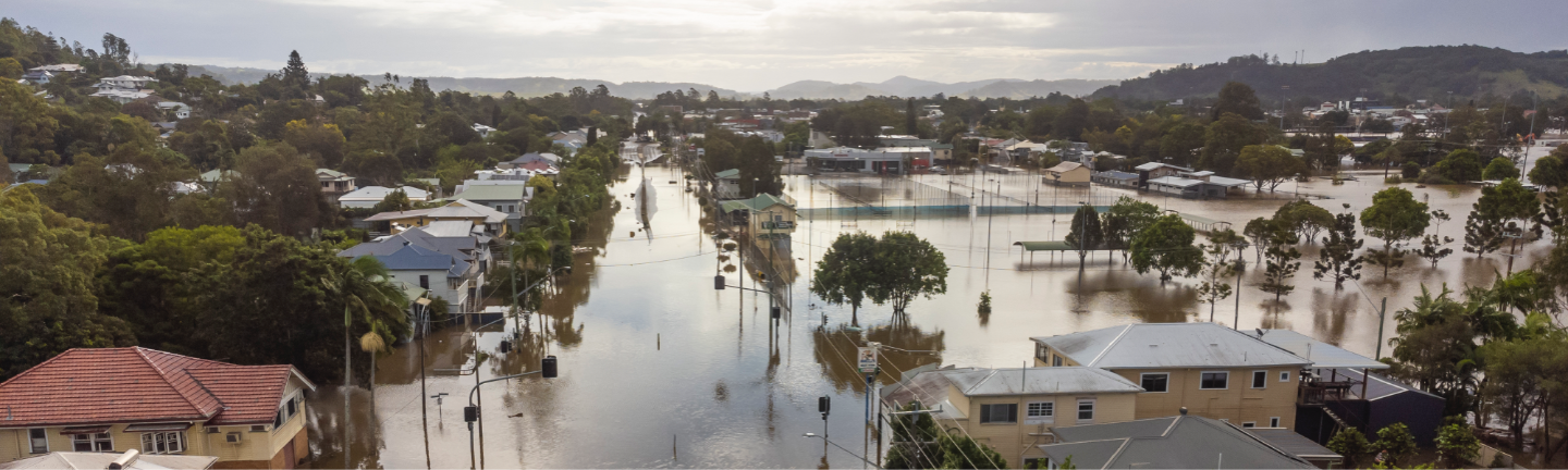 Photo of a flooded town